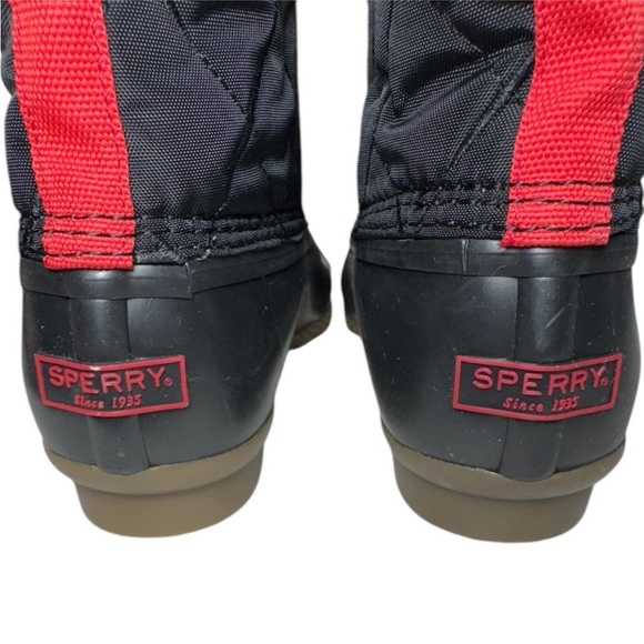 Sperry Men’s Saltwater Black Quilted Rubber Duck All Weather Boot Size 10.5 - Picture 6 of 14